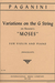 International Music Company Paganini, Niccolo (Francescatti: ''Moses'' Variations on G string (violin & piano)