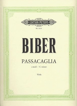 C.F. Peters Biber, H.I.F.: Passacaglia in C Minor (Viola) PETERS