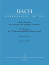 Barenreiter Bach, J.S.: 6 Violin Sonatas, Volume 2 (IV-VI) (Sonatas IV-VI) Barenreiter