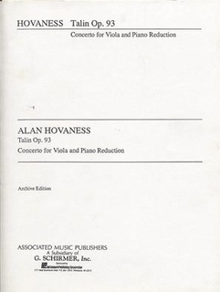 HAL LEONARD Hovhaness, Alan: Talin Concerto (viola & piano)
