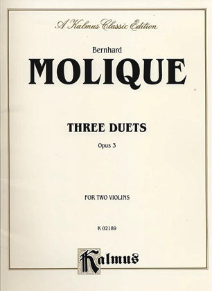 Alfred Music Molique, Bernhard: Three Duets Op.3 (2 violins)