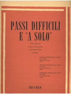 HAL LEONARD Fantini, Franco: Difficult Passages & Solos for Violin from Italian Opera Bk.1