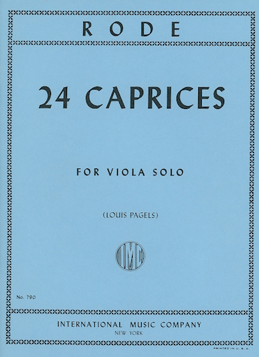 International Music Company Rode (Pagels): 24 Caprices (viola)