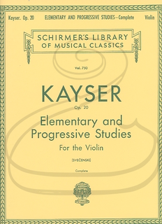 HAL LEONARD Kayser (Svecenski): 36 Elementary & Progressive Studies, Op. 20 (violin) Schirmer