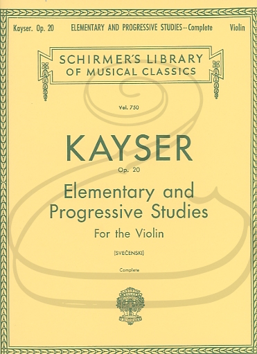 HAL LEONARD Kayser (Svecenski): 36 Elementary & Progressive Studies, Op. 20 (violin) Schirmer