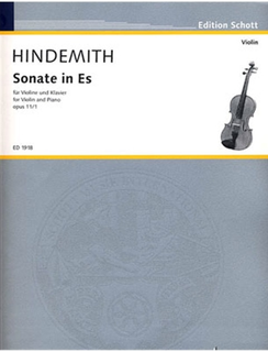 Hindemith, Paul: Sonata in Eb Op11#1 (violin & piano)