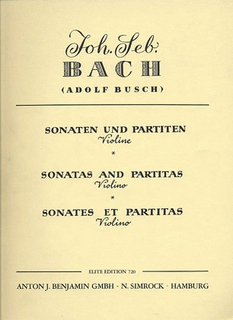 HAL LEONARD Bach, J.S.: Sonatas & Partitas (violin solo)