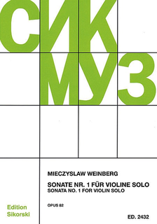 HAL LEONARD Weinberg, Mieczyslaw: Sonata No. 1 Op. 82 for Violin Solo