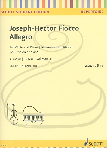 HAL LEONARD Fiocco (Birtel/Bergmann): Allegro in G Major (violin & piano) Schott
