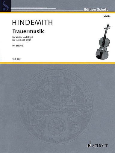 HAL LEONARD Hindemith, P. (Breuer, arr.): Trauermusik (violin and organ)