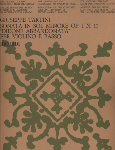 HAL LEONARD Tartini, Giuseppe: Sonata Op.1#10 Didone Abbandonata (violin & piano)