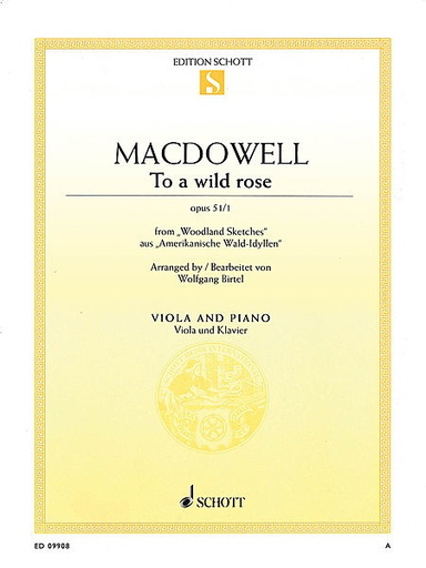 HAL LEONARD MacDowell, Edward (Birtel): To a Wild Rose Op. 51/1 (viola & piano)