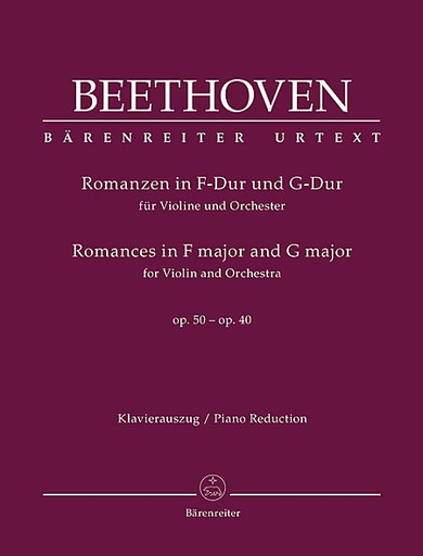 Barenreiter Beethoven, L. van: Romances in F, Op. 50 & G major, Op. 40 (violin & piano) Barenreiter Urtext