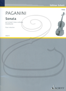 HAL LEONARD Paganini: Sonata for Grand Viola & Orchestra (viola & piano reduction) Schott