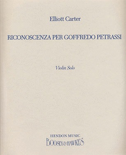 HAL LEONARD Carter, E.: Riconoscenza per Goffredo Petrassi (violin)