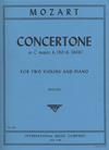 International Music Company Mozart, W.A.: Concertone in C major K190 (2 violins & piano)