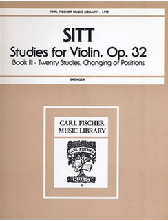 Carl Fischer Sitt, Hans (Saenger): Studies for Violin Op.32 Bk.3
