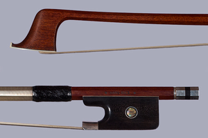 *HANS RIES* cello bow, ebony / silver | Metzler Violins