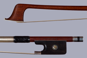 *HANS RIES* cello bow, ebony / silver