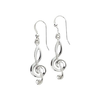 AIM Gifts Sterling Silver Earrings, Treble Clef