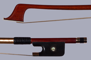 Brazilian P. BUZATTO cello bow ebony gold, Brazil, 80.1g