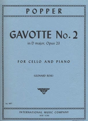 International Music Company Popper (Rose): Gavotte No.2 in D Major, Op.23 (cello & piano) IMC