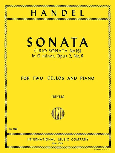 International Music Company Handel, G.F.: Sonata in G minor Op.2 no. 8 (2 Cellos & Piano)