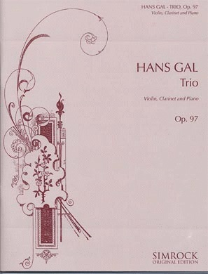 HAL LEONARD Gal, Hans: Trio Op.97 (violin, Clarinet, Piano)