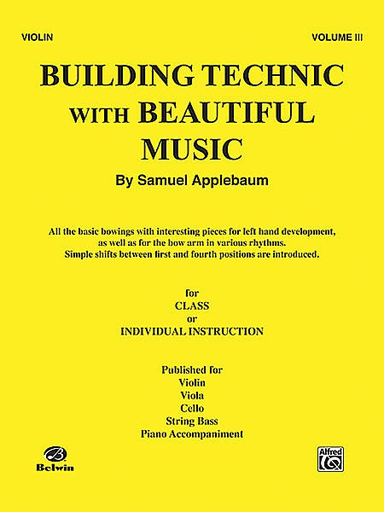 Alfred Music Applebaum: Building Technic with Beautiful Music Vol.3 (cello)