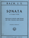 International Music Company Bach, J.S.: Sonata in G Major, S.1038 (violin, flute, and piano)(two violins, and piano)