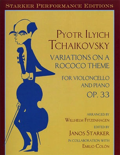 LudwigMasters Tchaikovsky, P.I. (Starker): Variations on a Rococo Theme, Op.33 (cello, and piano)