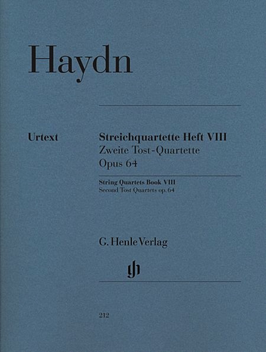 HAL LEONARD Haydn, F.J. (Feder/Saslav/Kirkendale, ed.): String Quartets Vol. 8, Op. 64, "Second Tost Quartets", urtext (2 violins, viola, and cello)