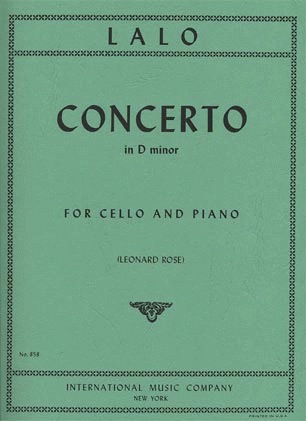 International Music Company Lalo, Edouard (Rose): Concerto in D minor (cello & piano) IMC