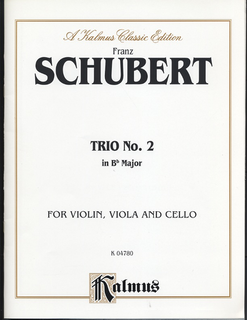 Alfred Music Schubert, Franz: Trio #2 in Bb (violin, Viola, Cello) Out of Print