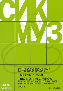 HAL LEONARD Shostakovich: Piano Trio No.1 in C minor, Op.8 (piano trio) Edition Sikorski