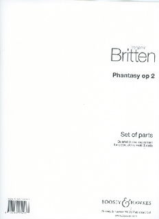 HAL LEONARD Britten, B.: Phantasy Quartet, Op. 2 (oboe, violin, viola and cello)