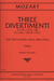 International Music Company Mozart, W.A.: 3 Divertimenti K.136, 137, 138 (string quartet)