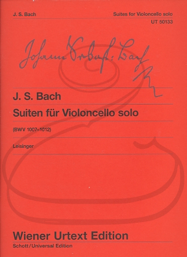 Carl Fischer Bach, J.S. (Leisinger): 6 Suites for Violoncello Solo, BWV1007-1012 - URTEXT (cello) Wiener Urtext Edition