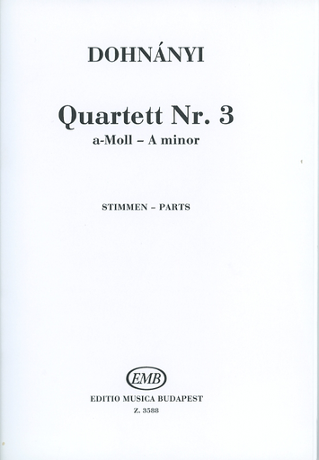 HAL LEONARD Dohnanyi, Erno: String Quartet in a minor Op.33 No. 3 (parts)