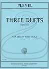 International Music Company Pleyel: Three Duets, Op.69 (violin & viola) International