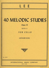 International Music Company Lee: 40 Melodic Studies, Opus 31: Volume II for cello solo