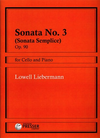 Carl Fischer Liebermann, Lowell: Sonata No.3 Op. 90 ''Sonata Semplice''(cello & piano)