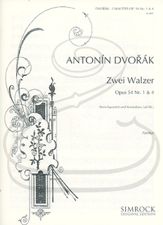 HAL LEONARD Dvorak: (score/parts) 2 Waltzes Nos.1 & 4, Op.54 (string quartet w/ bass (ad lib.)) Simrock