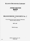 Kalmus Bach, J.S.: Brandenberg Concerto #2 Besseler Critical Edition (solo violin)