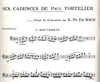 Galaxy Music Tortelier, Paul: 6 Cadences-Cadenzas (Cello)