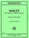 International Music Company Prokofiev, Sergei (Piatigorsky): Waltz Op.65 from ''Music for Children'' (Cello & Piano)