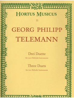 Barenreiter Telemann, G.P.: Three Duets for Two Melodic Instruments (2 violins) Barenreiter