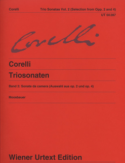 Carl Fischer Corelli, A.: Trio Sonatas Vol. 2, Sonata da chiesa, Op. 2 and Op. 4, urtext (2 violins, cello, and piano)