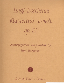 Carl Fischer Boccherini, L.: Piano Trio in E minor Op.12 (violin, Cello, Piano)