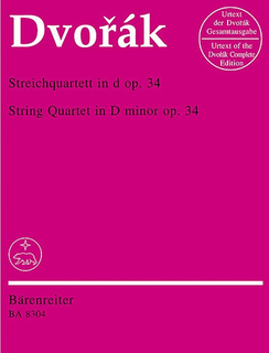 Barenreiter Dvorak, Antonin: String Quartet Op.34 in d minor, Barenreiter